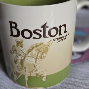 Starbucks Boston Coffee Mug - Cream and Green
